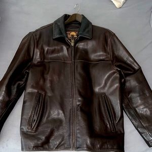 Selling a men’s leather jacket.